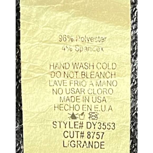 CES FEMME 3/4 SLEEVE COLD SHOULDER SWEATER TOP, WOMENS, L, DARK HEATHER BLUE - Picture 10 of 10